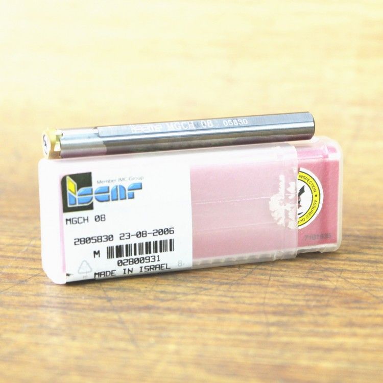 2個チップセット ISCAR/イスカル MGCH08 超硬チップ付 カムグルーブホルダー 内径溝入・倣い・横引き加工用ボーリングバー