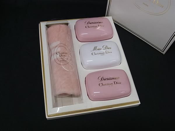 値下げ　クリスチャンディオールバスタオル　ChristianDiorタオル　石鹸 □極美品□ ChristianDior クリスチャンディオール ミスディオール