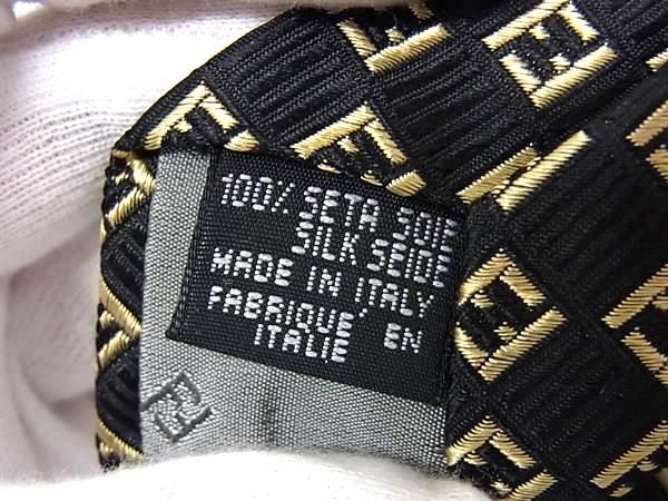 ✨極美品✨ レア FENDI ネクタイ シルク100% ズッカ柄 デカロゴ 艶 □極美品□ FENDI フェンディ ズッカ柄 シルク100％ ネクタイ ビジネス