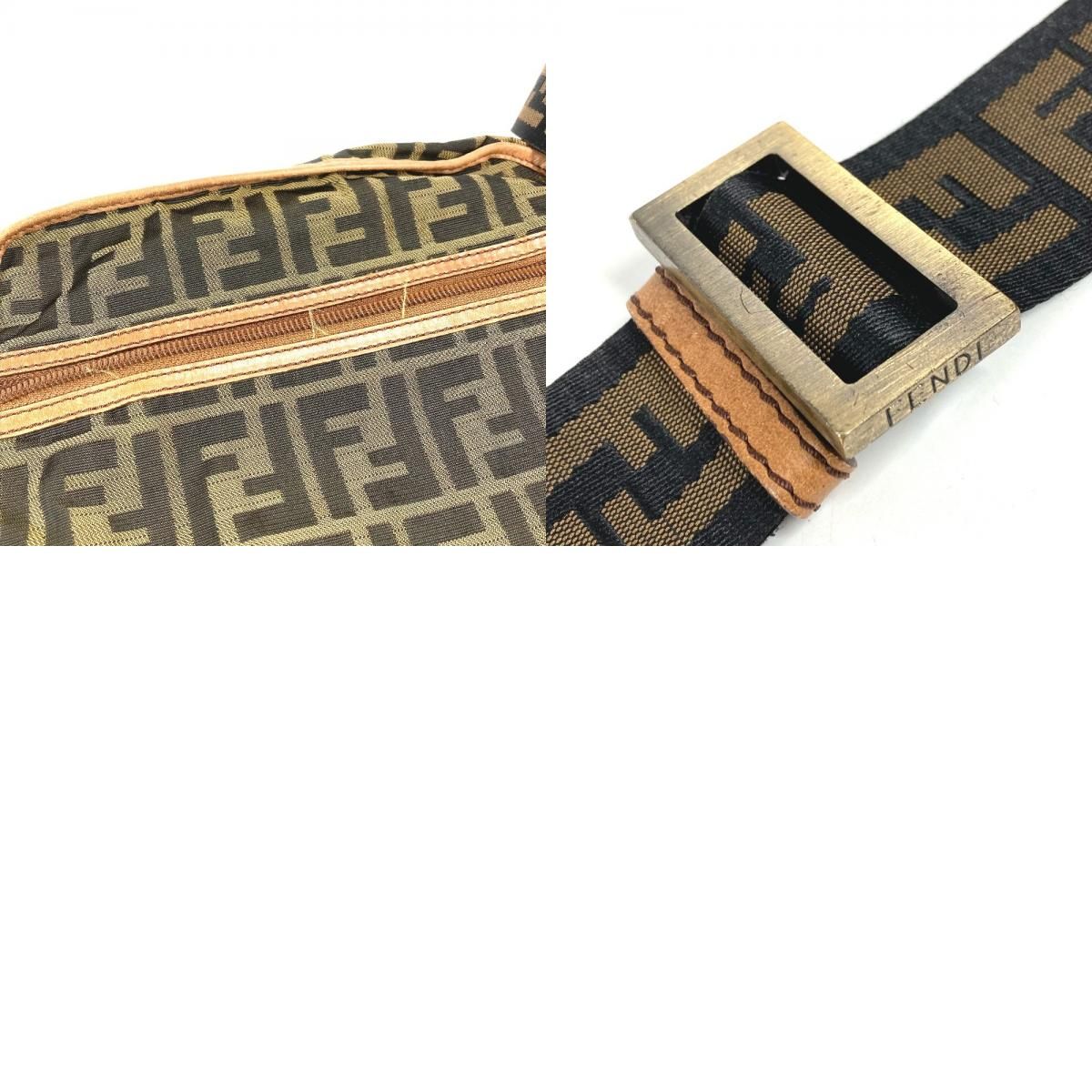 FENDI フェンディ ショルダーバッグ ズッカ ロゴ ナイロンキャンバス 