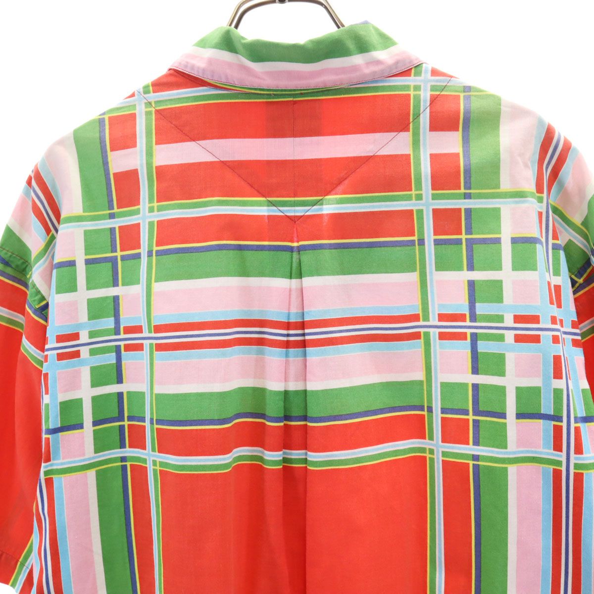 KENZO ケンゾー 90s オールド チェック柄 半袖 オープンカラーシャツ F