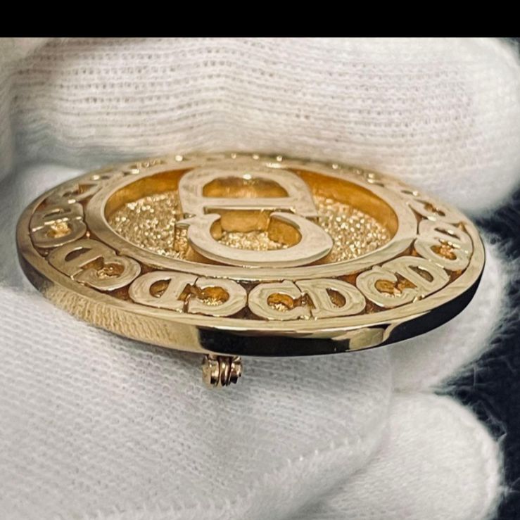 希少・Christian Dior/クリスチャンディオール、ゴールドブローチ