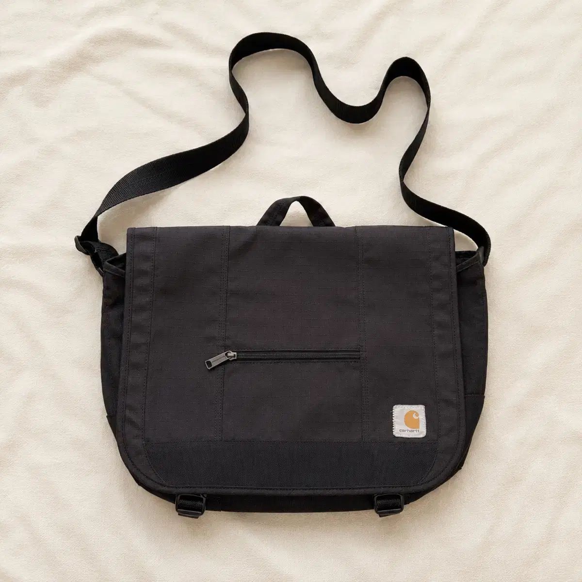 Carhartt リップストップ ブラック メッセンジャーバッグ クロスバッグ 
