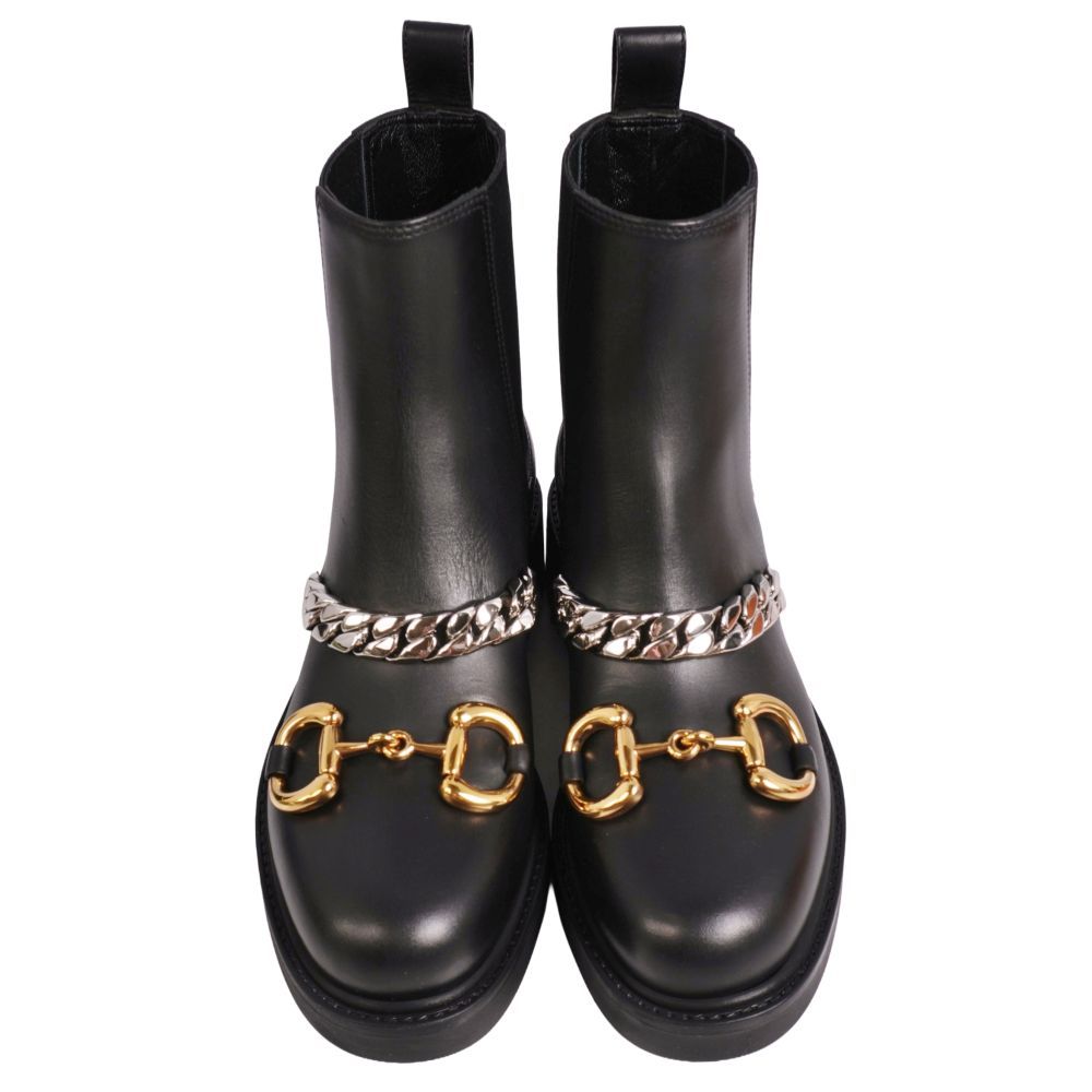 未使用 グッチ GUCCI サイドゴアブーツ チェルシーブーツ ホースビット