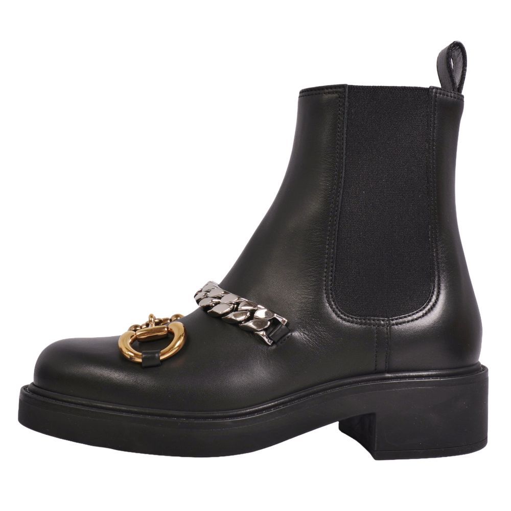 未使用 グッチ GUCCI サイドゴアブーツ チェルシーブーツ ホースビット