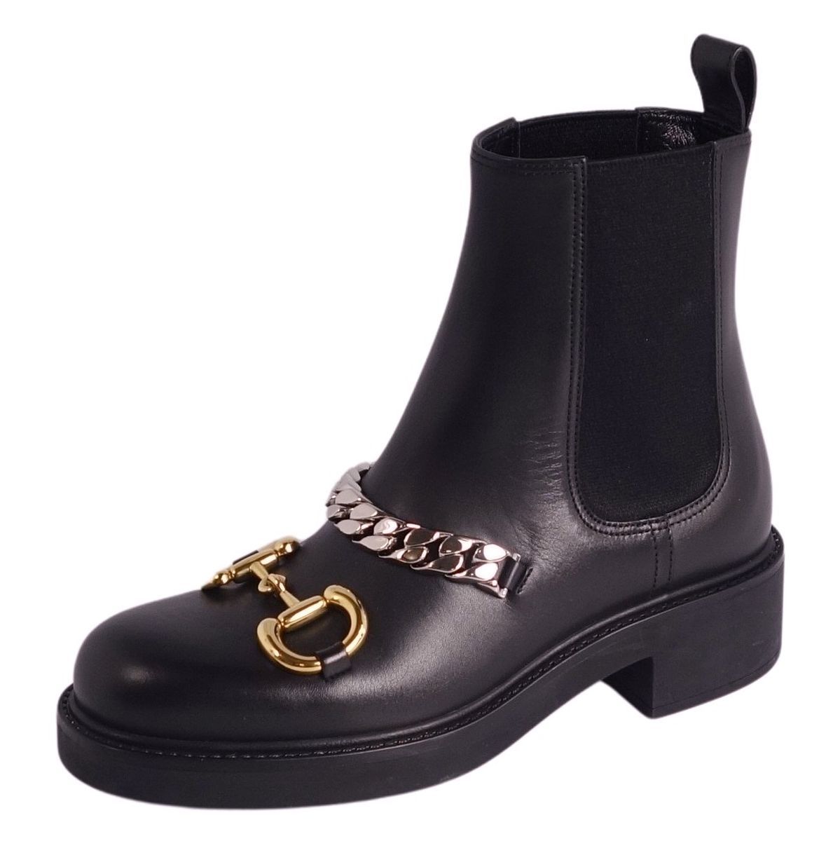 未使用 グッチ GUCCI サイドゴアブーツ チェルシーブーツ ホースビット