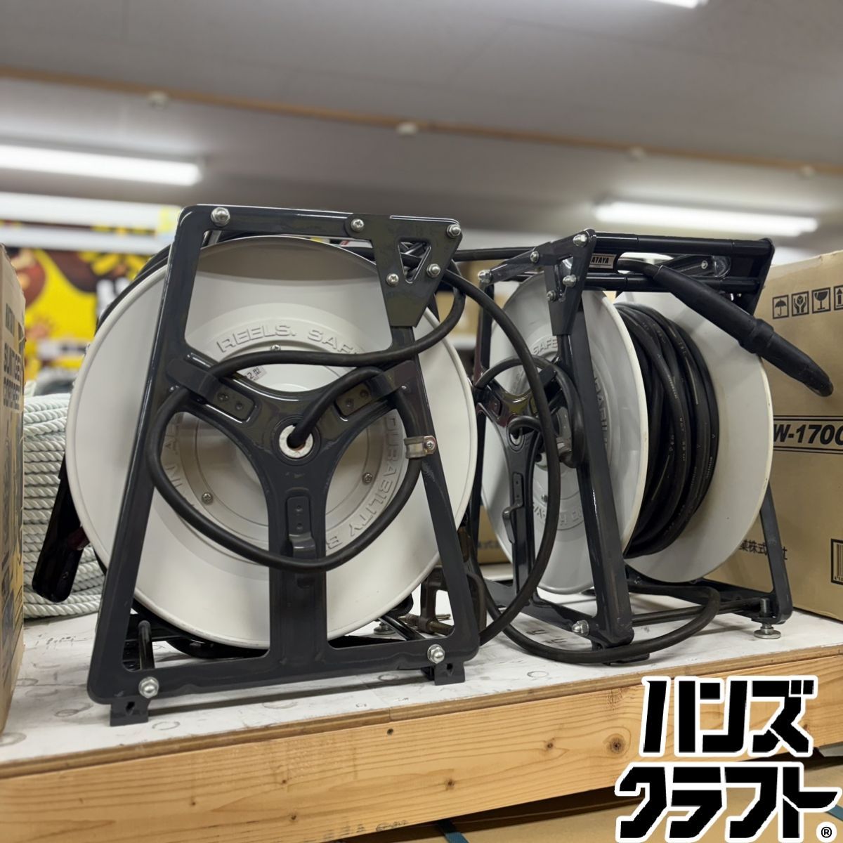 ▼【引取り限定】HATAYA EDS-2022 ハタヤリミテッド 溶接ケーブルリール 2台セット【ハンズクラフト博多店】【中古】