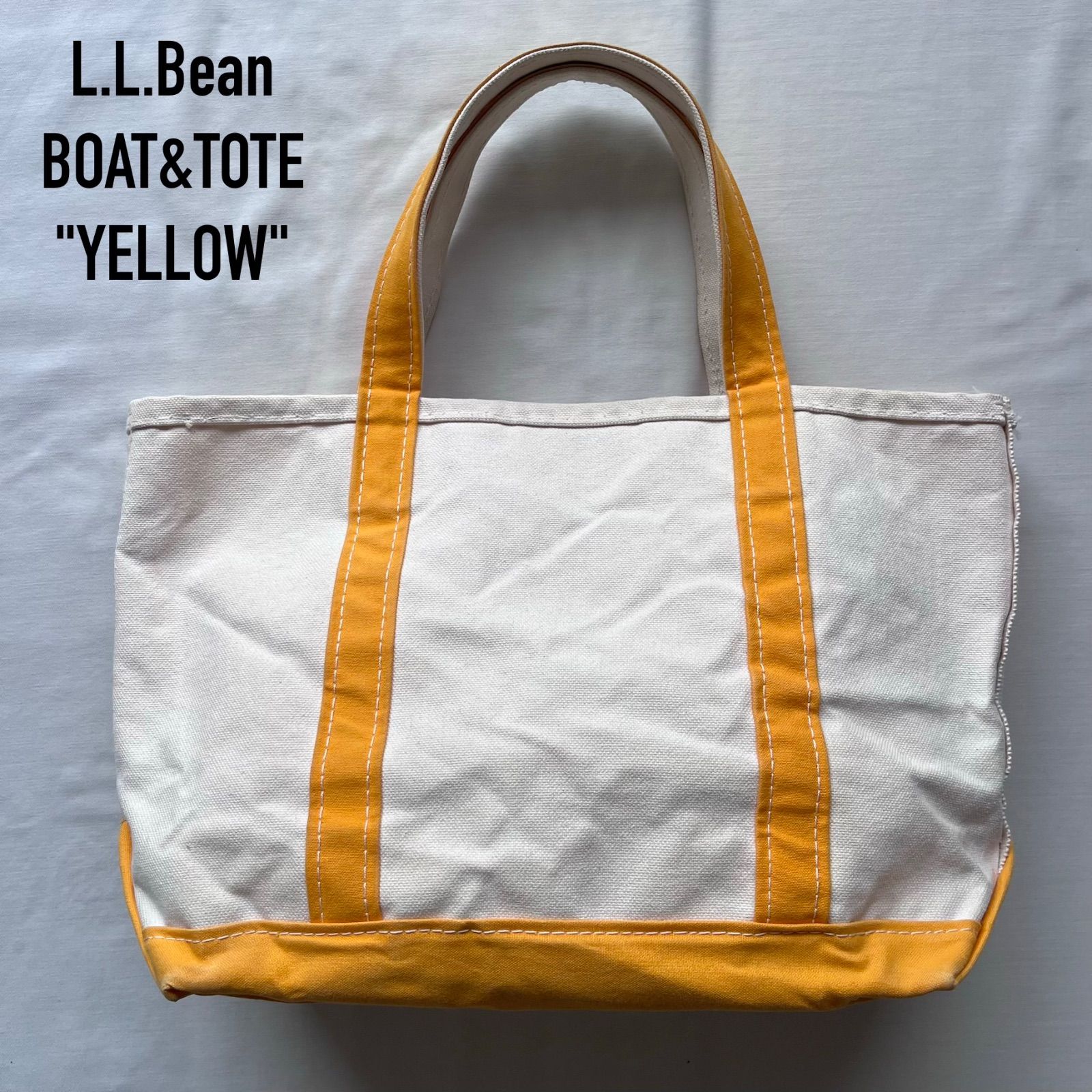 llbean エルエルビーン トートバッグ boat and tote USA製 イエロー