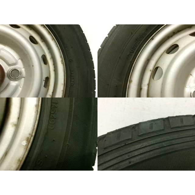 三菱 ミニキャブバン(GBD−U61V)純正12㌅スチールホイールとタイヤ　2本 17年 ミニキャブ GBD-U61V 純正 スチールホイール4本 12インチ 3.5J 4