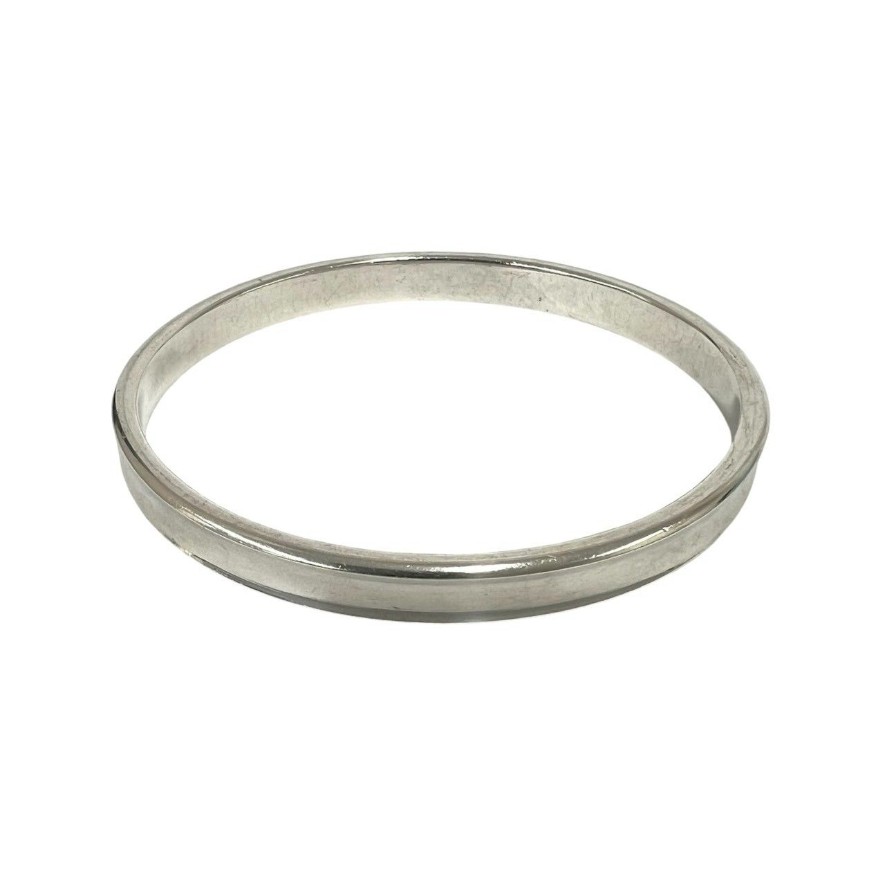 極 美品 TIFFANY&Co. ティファニー ナロー バングル シルバー925