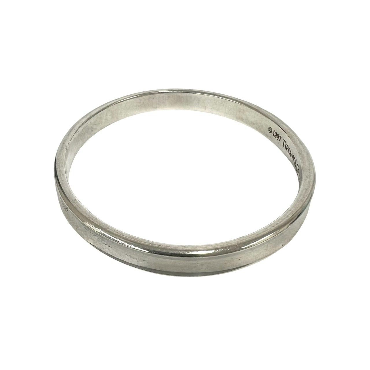 極 美品 TIFFANY&Co. ティファニー ナロー バングル シルバー925