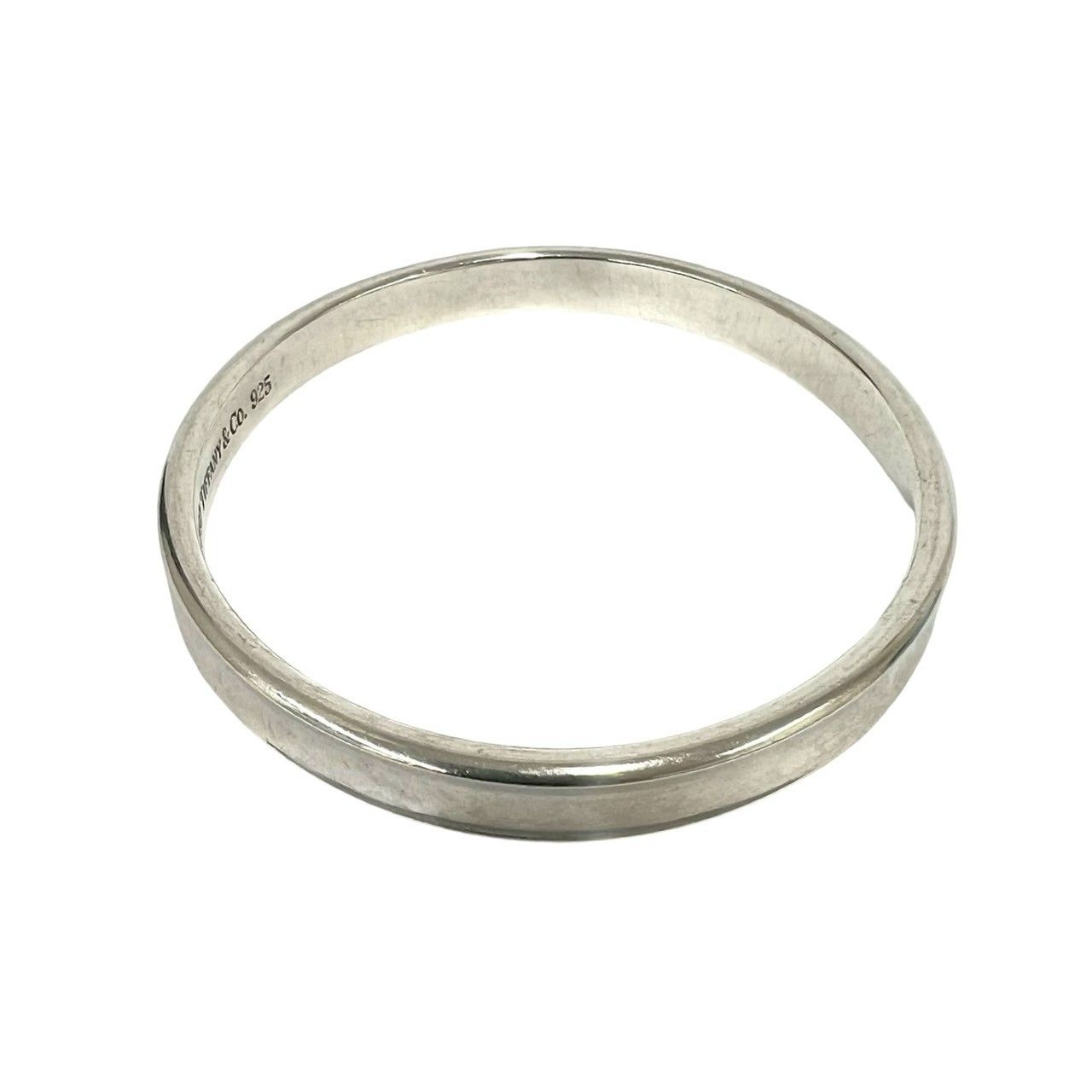 極 美品 TIFFANY&Co. ティファニー ナロー バングル シルバー925