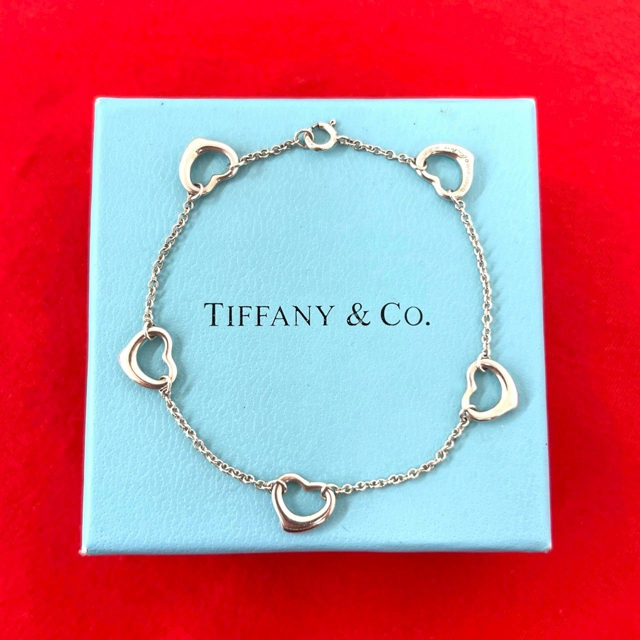 美品 Tiffany オープンハート ブレスレット シルバー925 ビンテージ 極 美品 TIFFANY&Co. ティファニー ヴィンテージ オープンハート