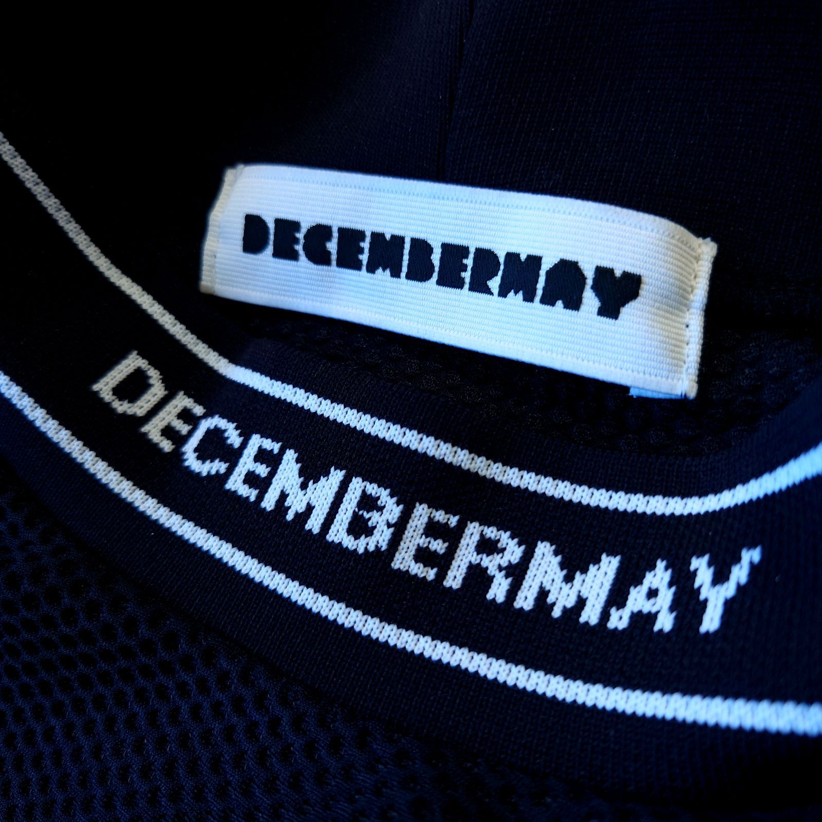 極美品 DECEMBERMAY GOLF モックシャツ メッシュノースリーブ ワッフル