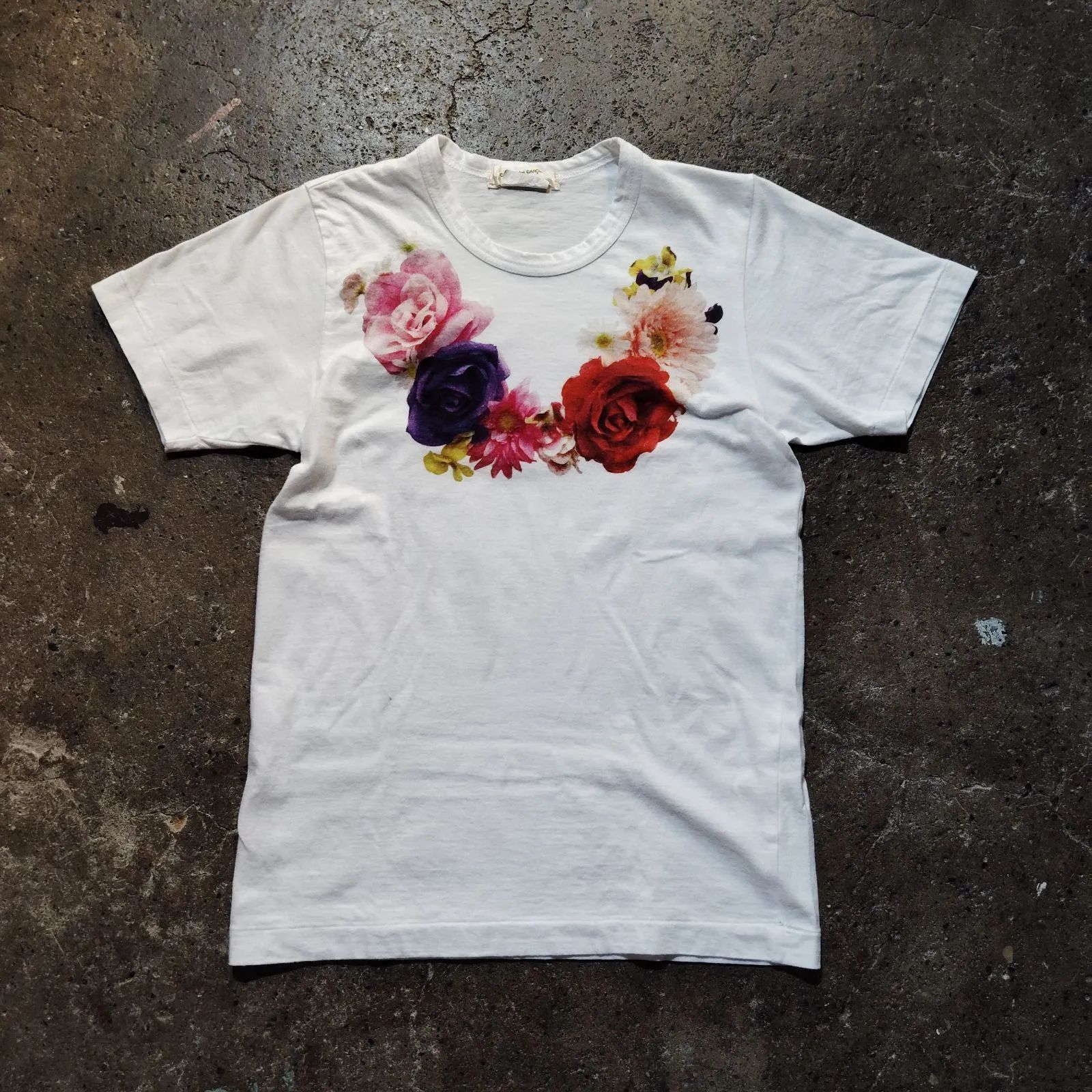 COMME des GARCONS 16aw フラワープリント 半袖カットソー XS 