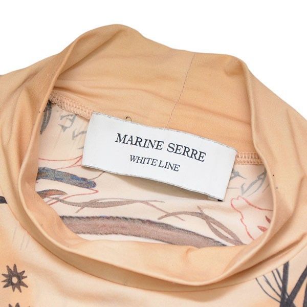 マリーンセル/タトゥーセカンドスキントップス marine serre マリーンセル Second Skin Tattoo Top セカンドスキン