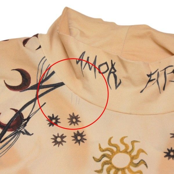 マリーンセル/タトゥーセカンドスキントップス marine serre マリーンセル Second Skin Tattoo Top セカンドスキン