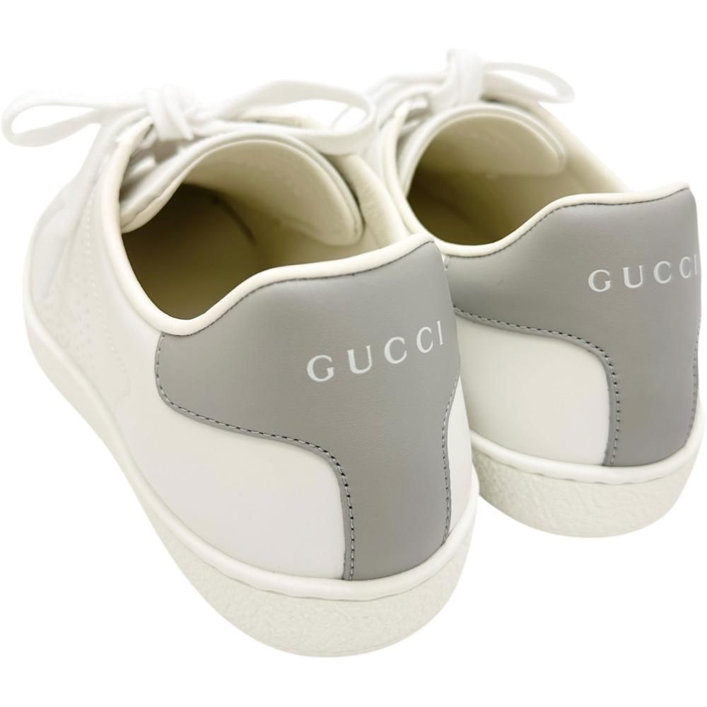 GUCCI/グッチ】718758 38.5(24.5cm) スニーカー レザー ホワイト