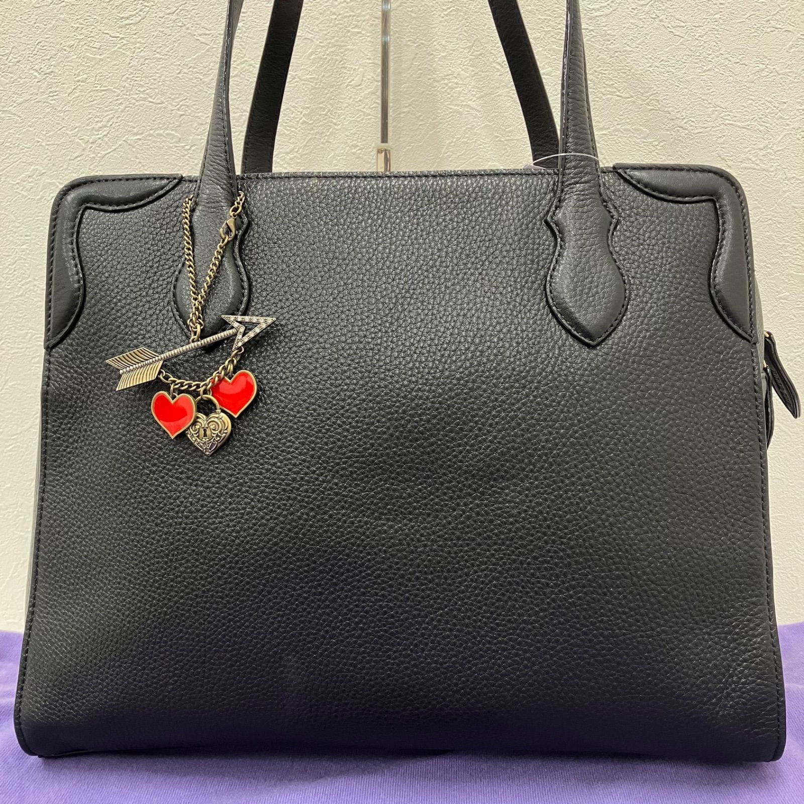 Y4012 ANNA SUI アナスイ トートバッグ ハンドバッグ ブラック 黒