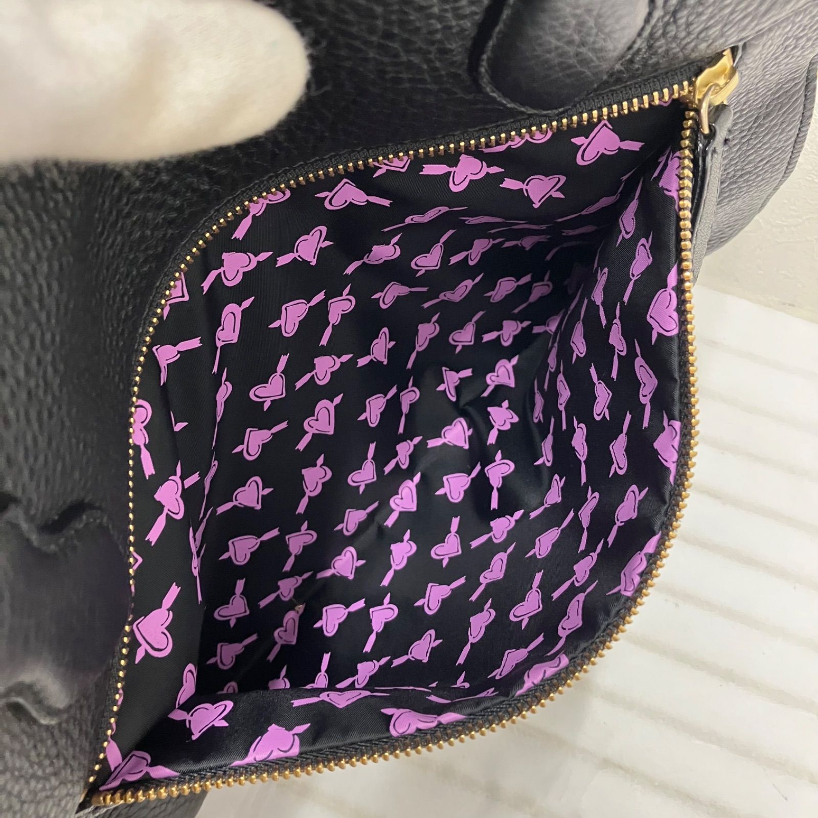 Y4012 ANNA SUI アナスイ トートバッグ ハンドバッグ ブラック 黒 