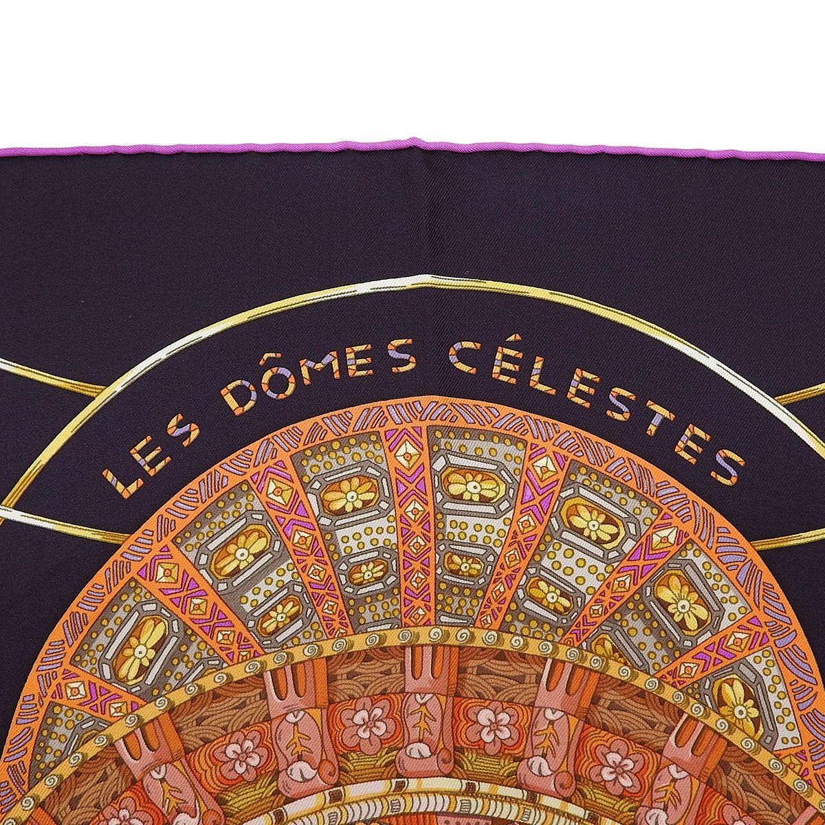 HERMES(エルメス) LES DOMES CELESTES 天のドーム カレ90 パープル紫