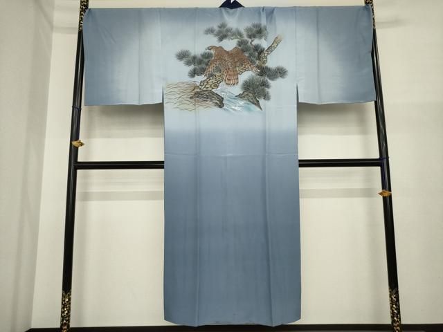 平和屋着物●男性　長襦袢　袷　暈し染め　正絹　逸品　AABI7526ck