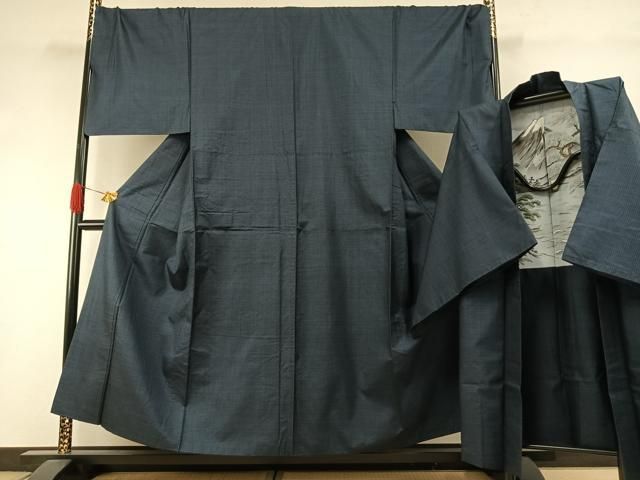 平和屋着物○男性 本場大島紬 アンサンブル 100亀甲 総詰め キング