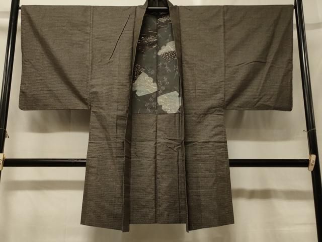 平和屋着物＃男性　本場大島紬　長羽織　絣文様　正絹　逸品　CABG8028in