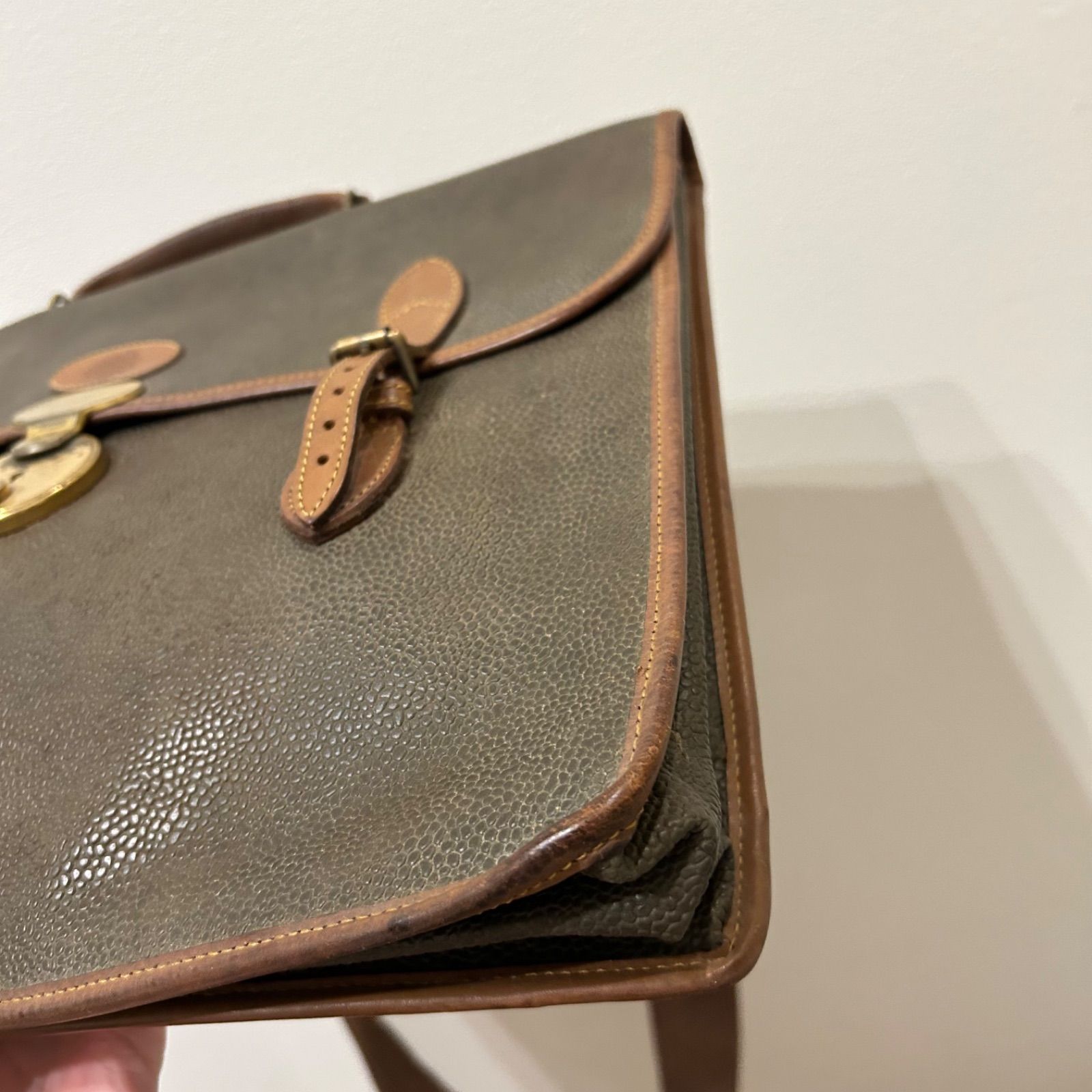80s イングランド製 MULBERRY マルベリー メンズ ビジネスバッグ 書類