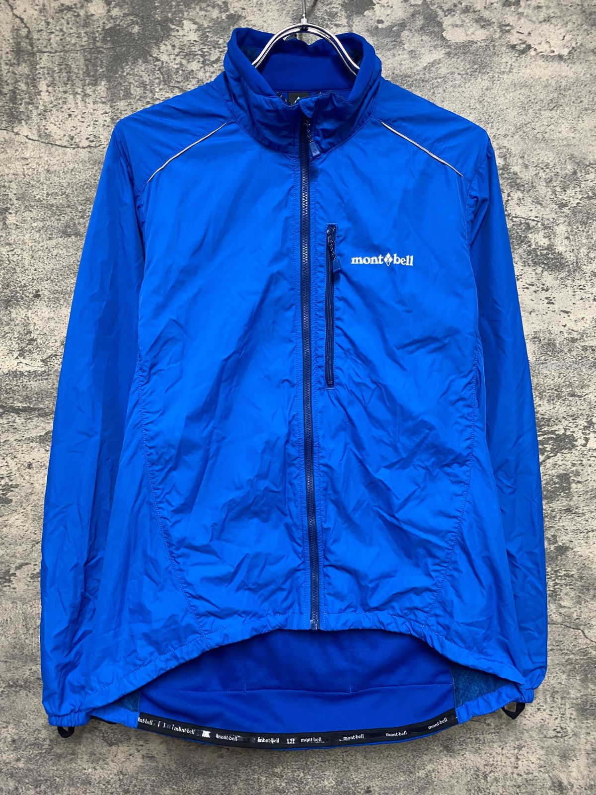 KD807 モンベル mont-bell ライトシェルサイクルジャケット 裏起毛 青 