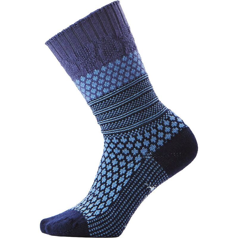 スマートウール レディース アンダーウェア 靴下 Smartwool Everyday Popcorn Cable Crew Sock Womens Serene Blue ブルー