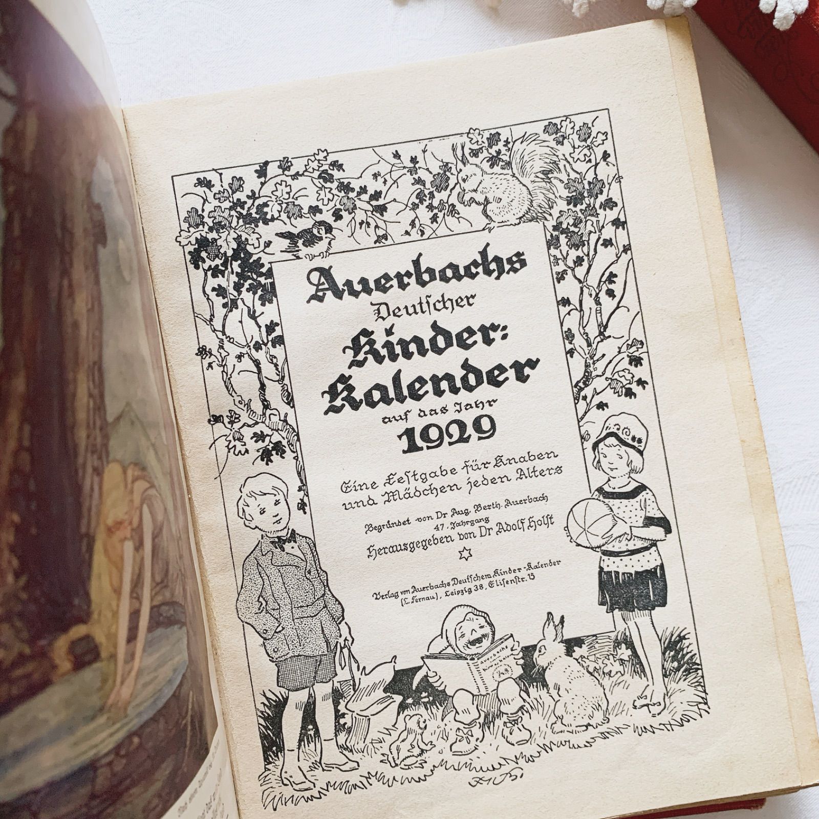 1929年 アンティーク年鑑 Kinder-Kalender アルマナック /アンティーク