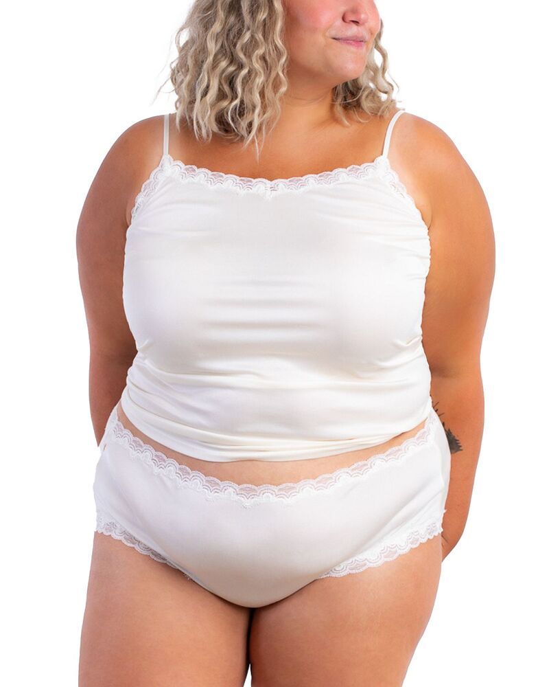 ウィラ ウォーリアー レディース アンダーウェア ナイトウェア レーストリム シルク レース Uwila Warrior Lace Trim Silk Camisole White ホワイト