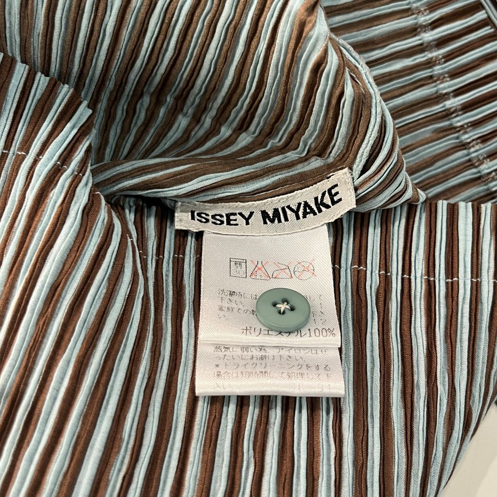 ISSEY MIYAKE イッセイミヤケ メタリックゴールド プリーツ シャツ ISSEY MIYAKE イッセイミヤケ 98AW Pleats Shirt プリーツシャツ IM84