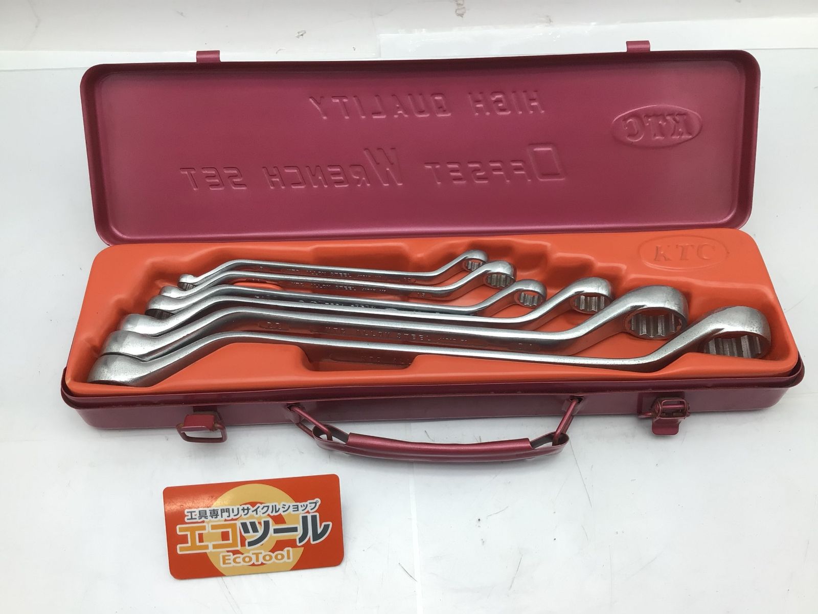 【中古品】KTC/京都機械工具 MB256 〇 45°ロングメガネレンチセット (インチ） [IT_GTS6Y][知立][M04]