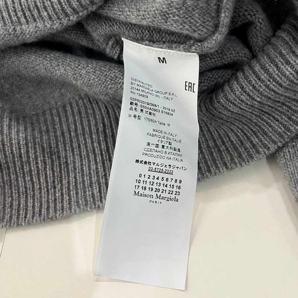 Maison Margiela メゾンマルジェラ 19AW Arm Stripe Crew Knit ニット