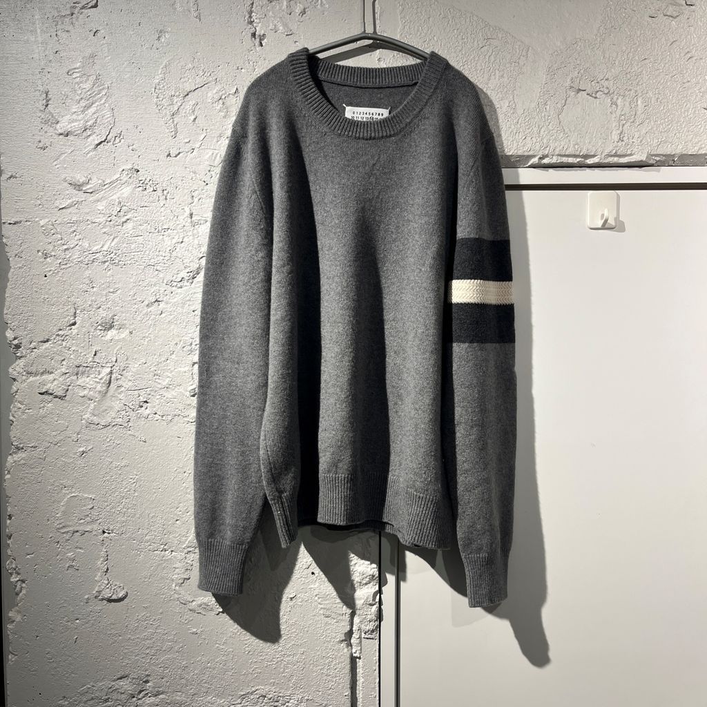 Maison Margiela メゾンマルジェラ 19AW Arm Stripe Crew Knit ニット