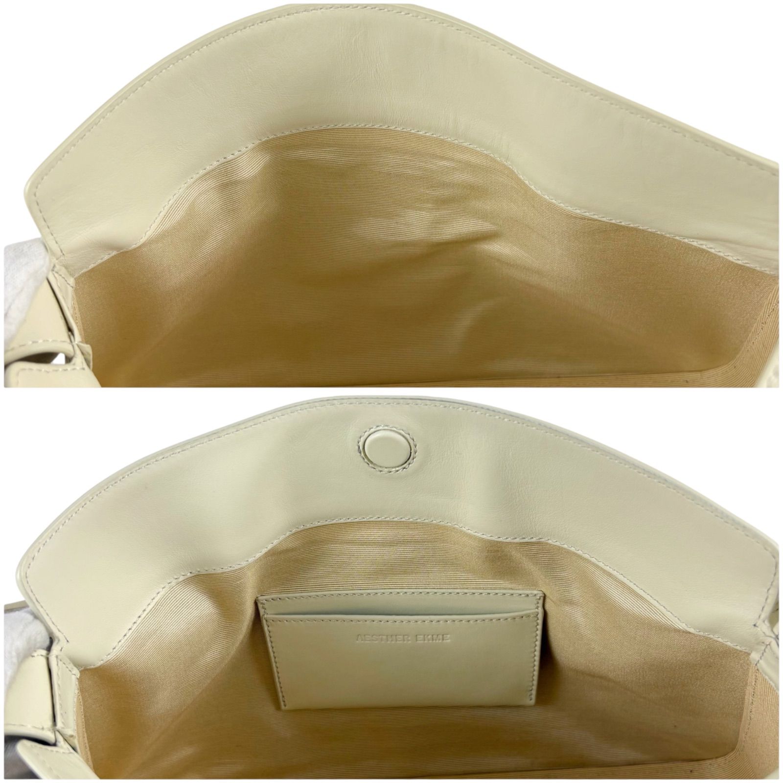 AESTHER EKME エスター エクミSOFT BAGUETTE BAG ホワイト アイボリー 