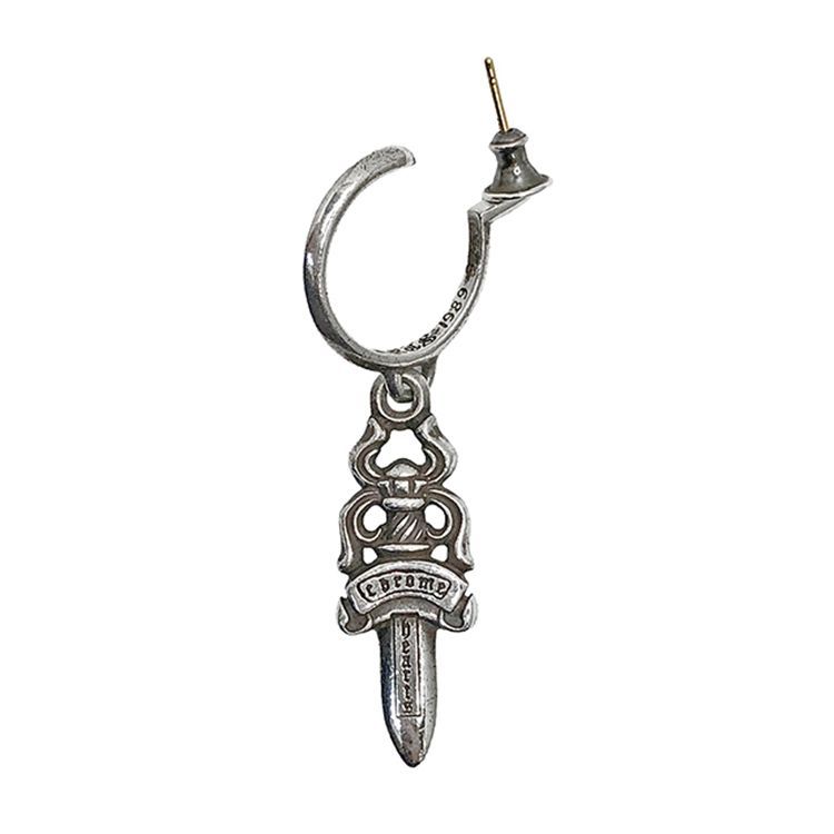 Chrome Hearts クロムハーツ No5 DAGGER #5 ダガーフープ ピアス SV925