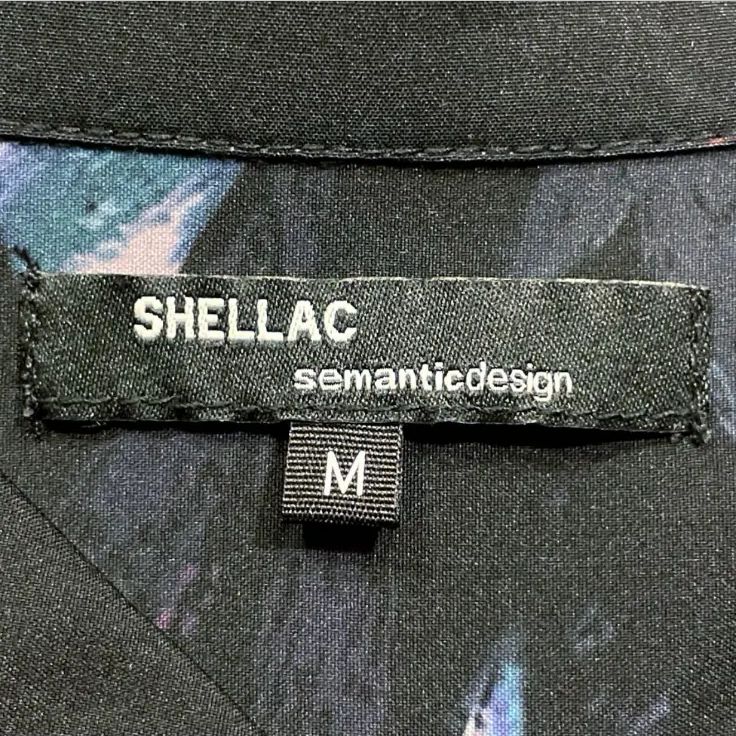 【美品】semanticdesign SHELLAC コラボ　テーラード　総柄 SHELLAC シェラック x semantic design セマンティックデザイン