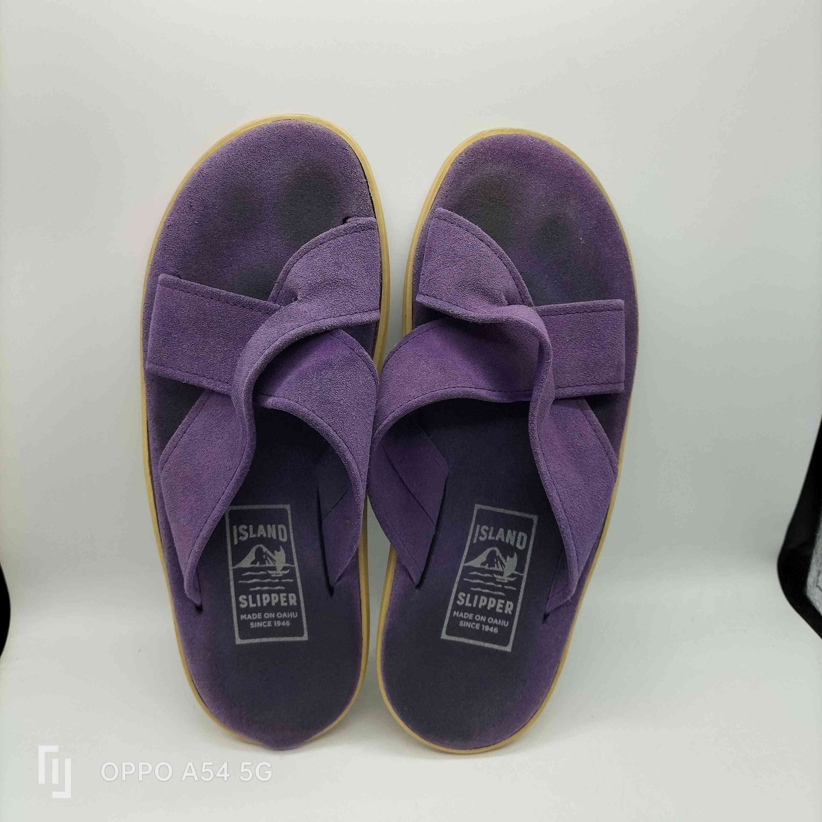 ※値下げ中※【新品】 SLIPPER スエードサンダル パープル アイランドスリッパ ISLAND SLIPPER PT223 クロス ストラップ スエード