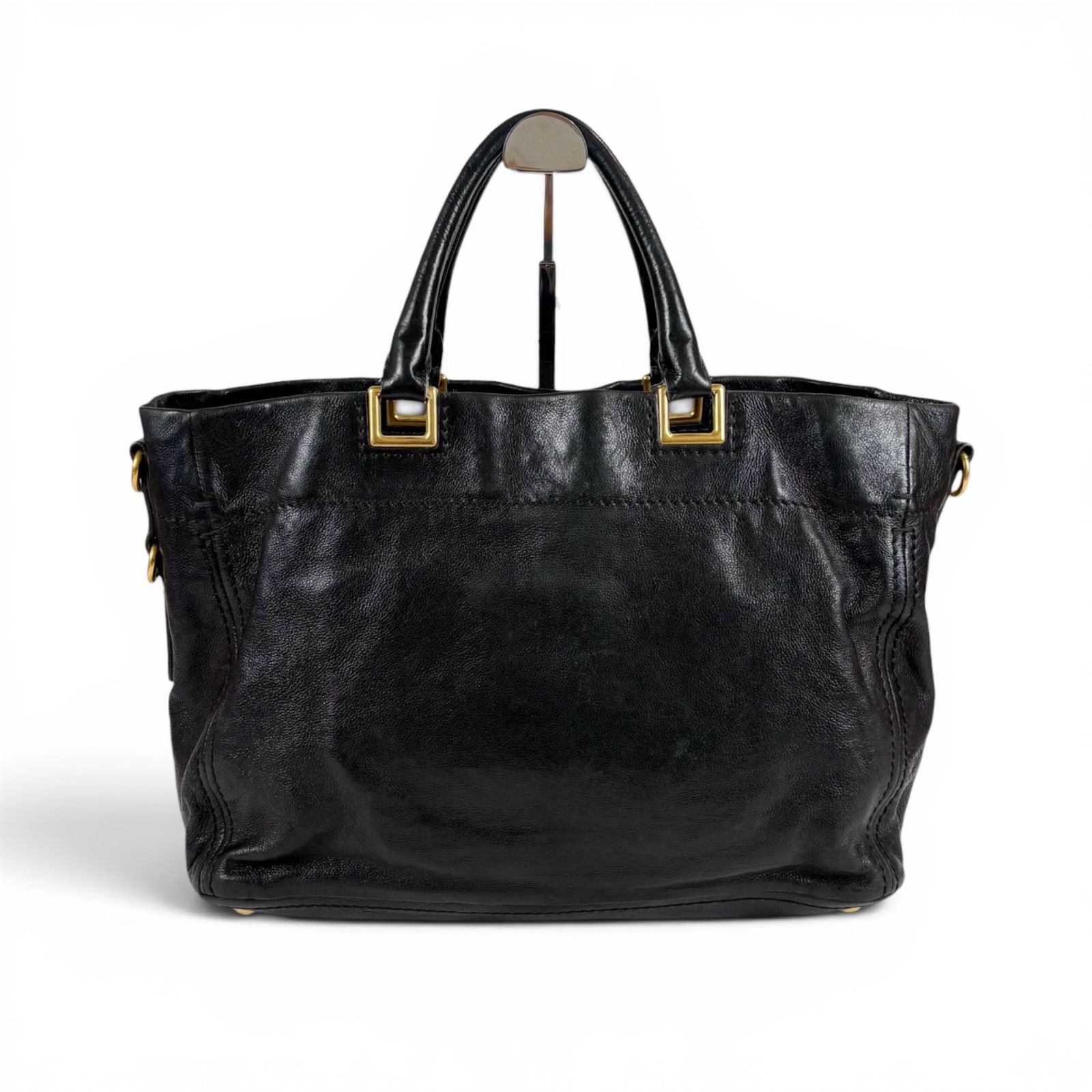 プラダ PRADA 2WAY トートバッグ ショルダーバッグ レザー ブラック 黒 