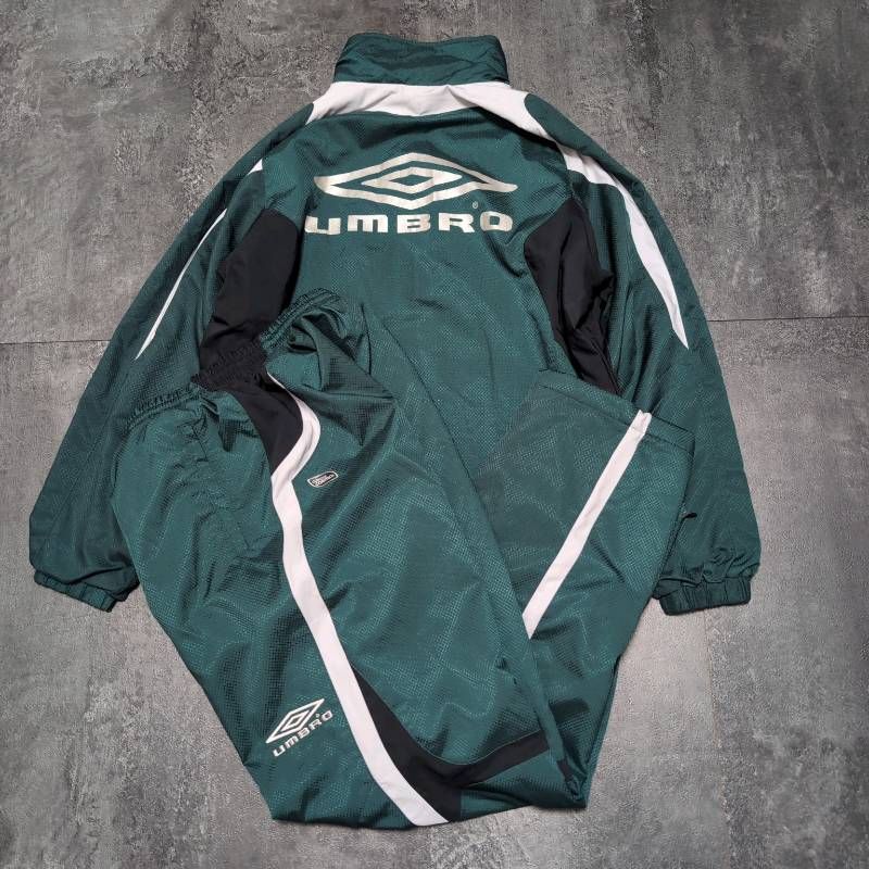 UMBRO ナイロンジャケット　セットアップ Umbro Mens Nylon Tracksuit Setup Moss Green Size L Jacket Pants