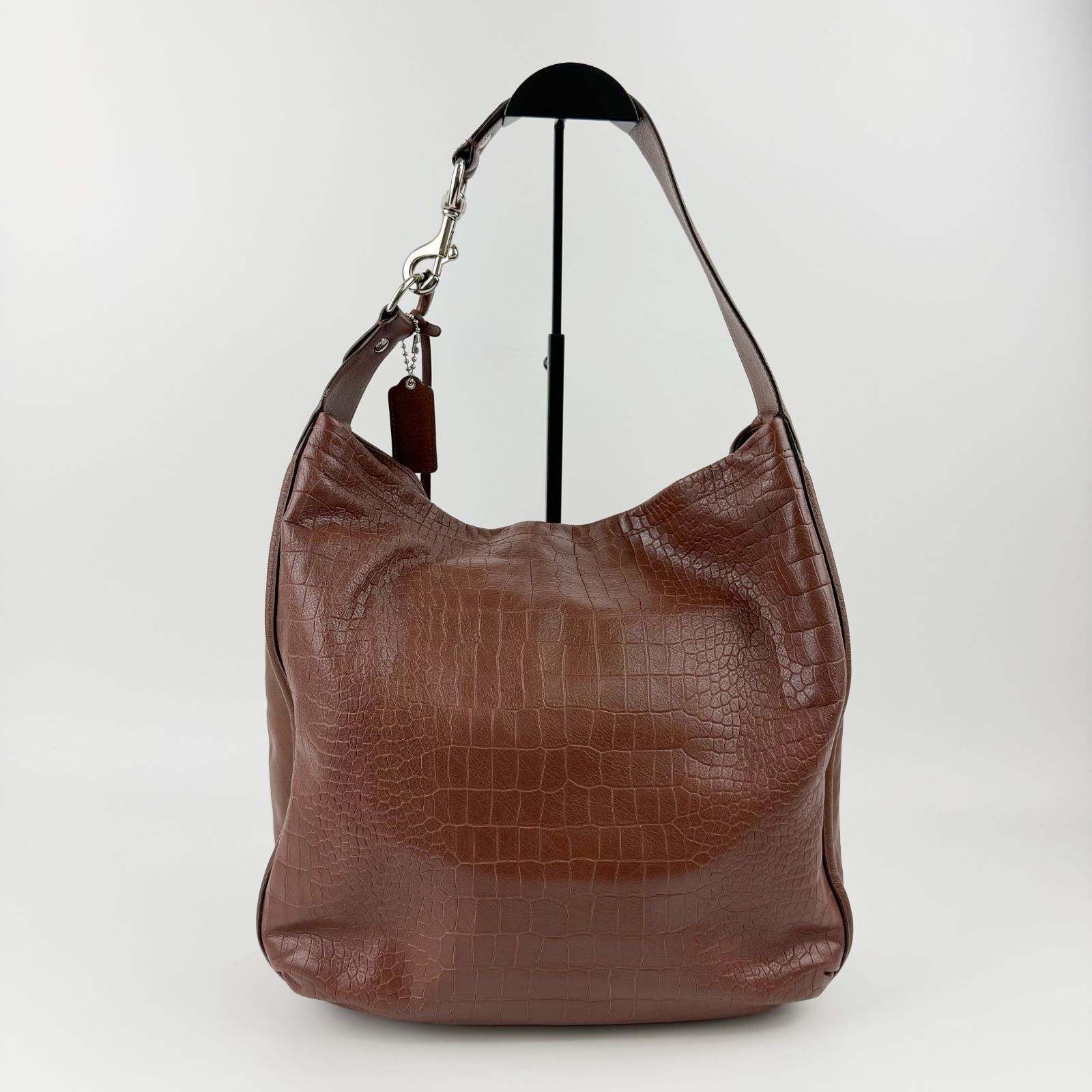 中古】COACH コーチ ショルダーバッグ レザー ブラウン 金具シルバー 