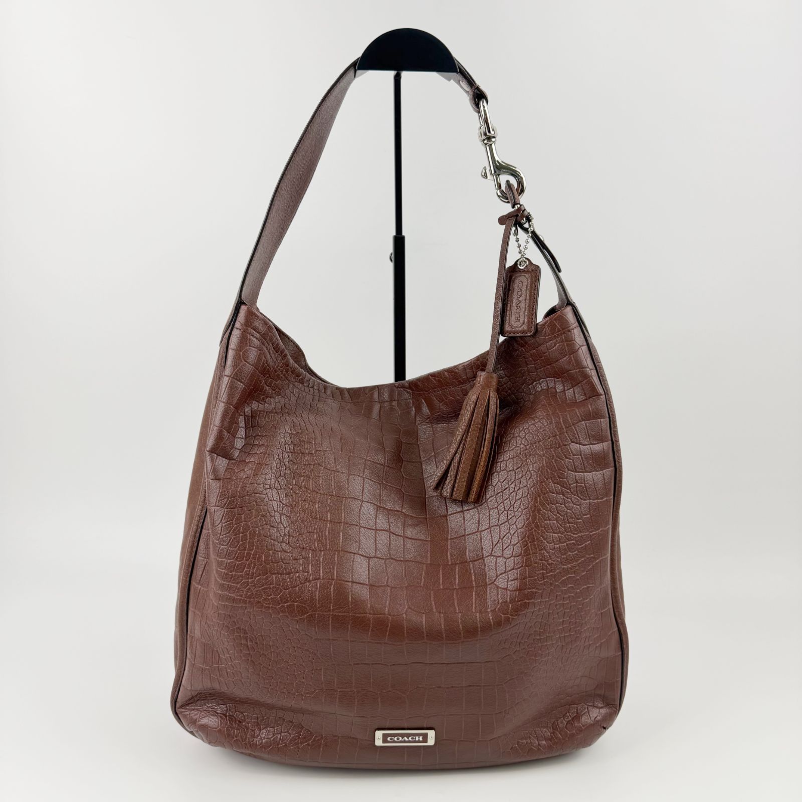 中古】COACH コーチ ショルダーバッグ レザー ブラウン 金具シルバー 