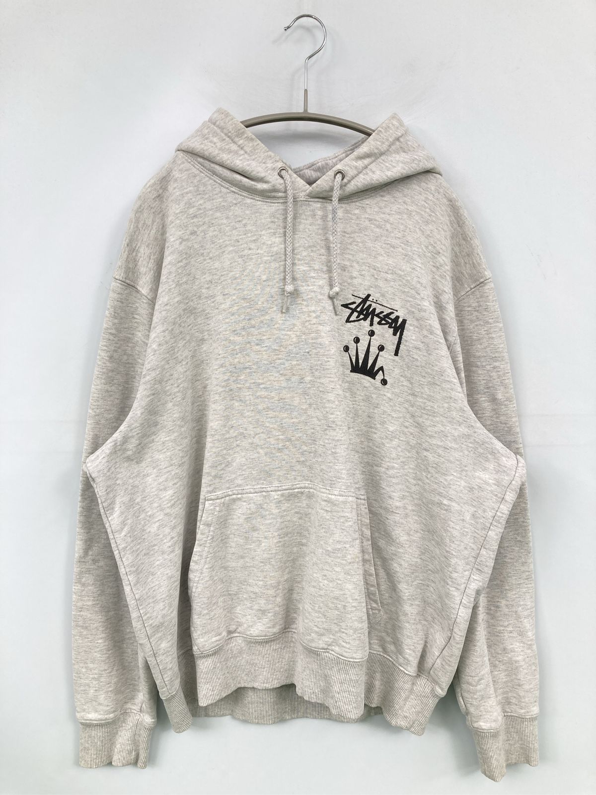 stussy ステューシー パーカー M グレー コットン スウェット プル 