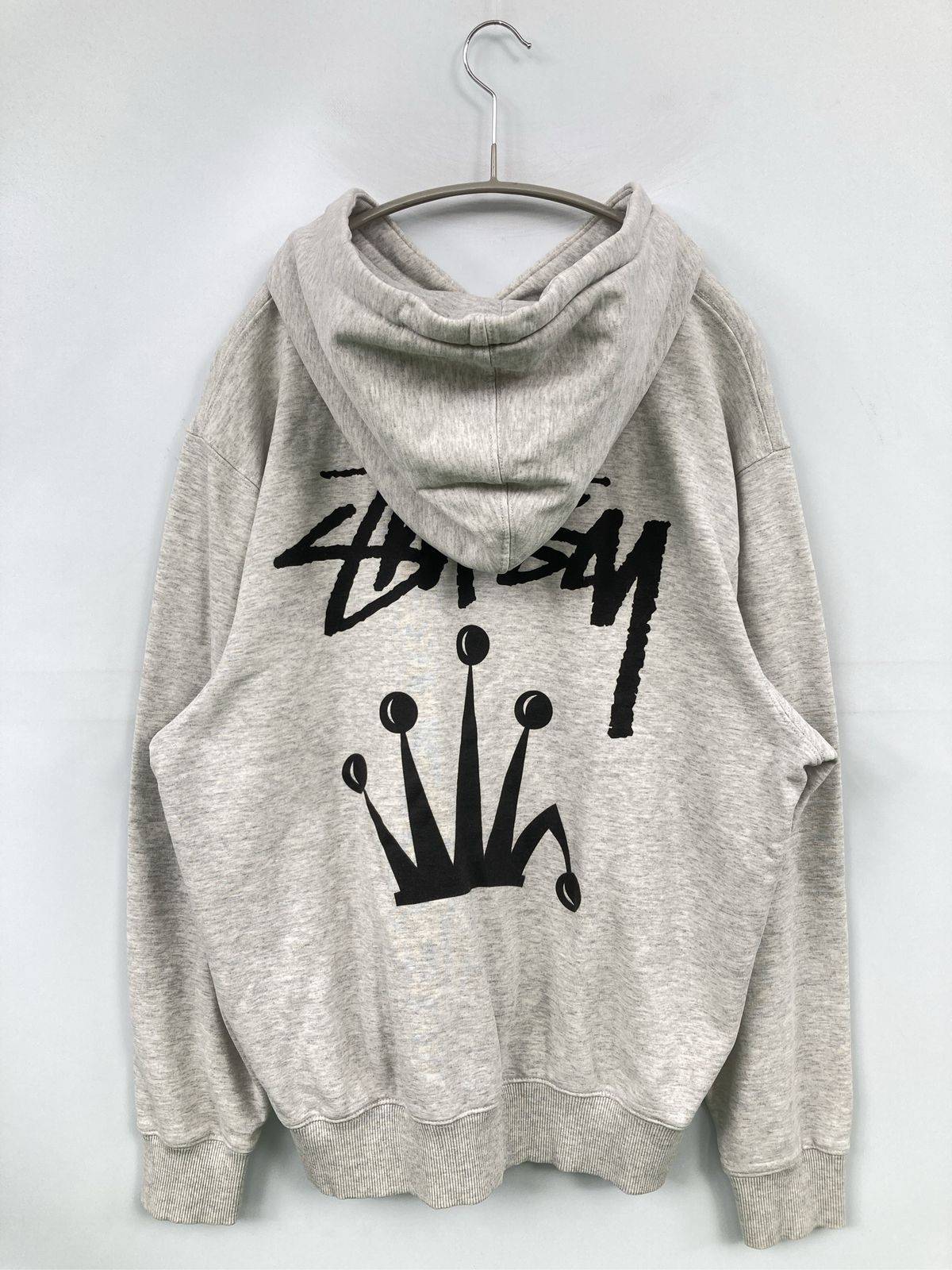 stussy ステューシー パーカー M グレー コットン スウェット プル 