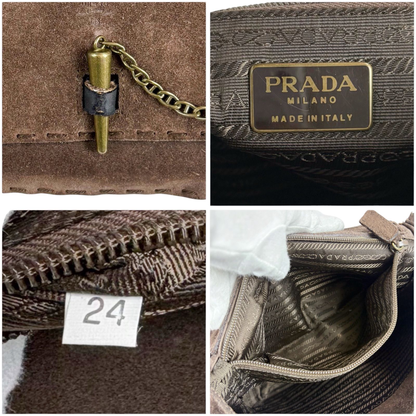 プラダ PRADA トグルクロージャー付き チェーンショルダーバッグ ワン 