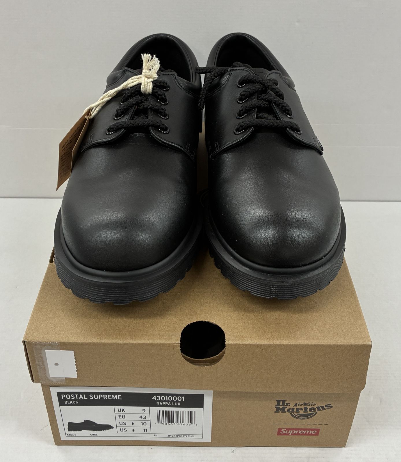 未使用 Supreme 26SS Dr.Martens Postal Shoe Black UK9 28 43010001 