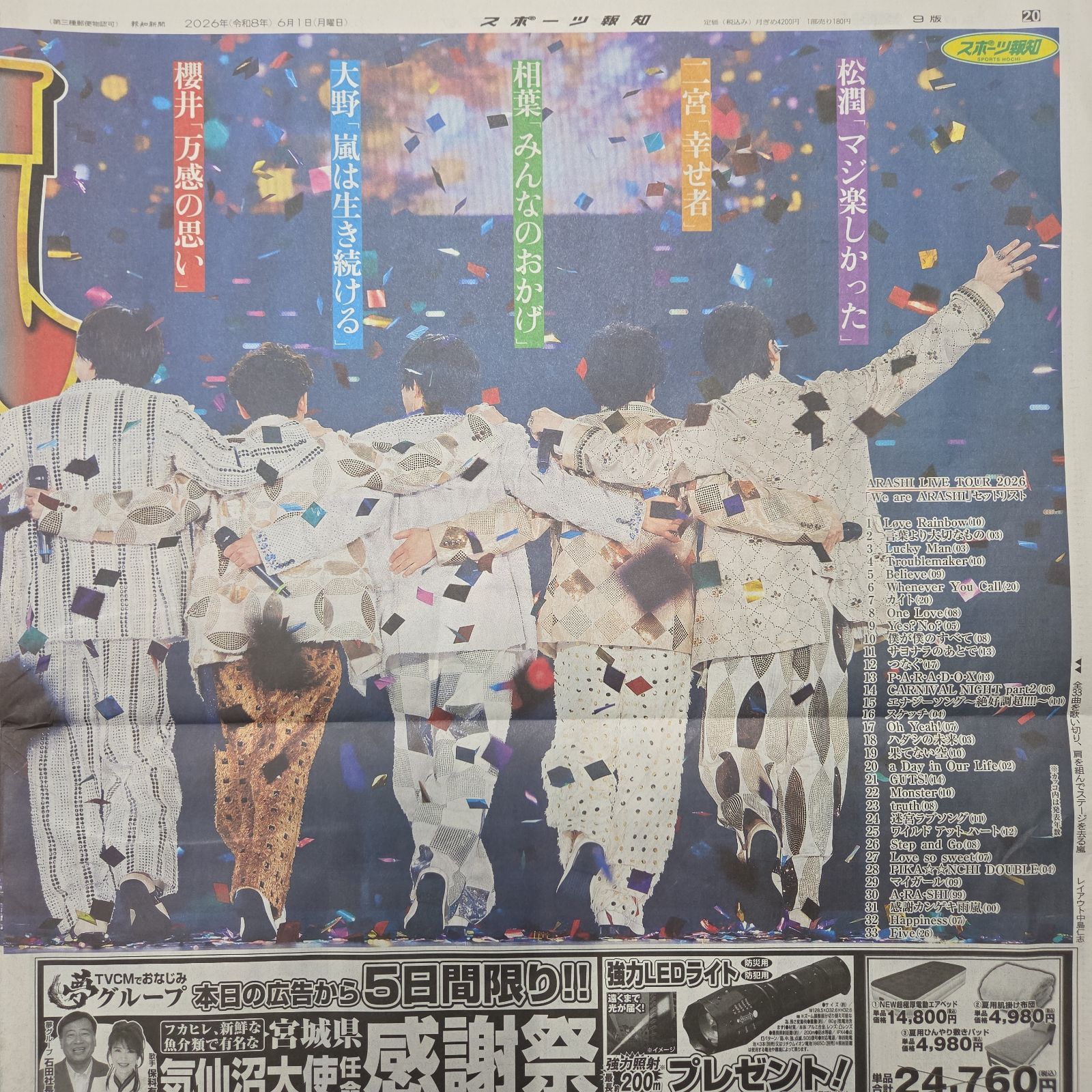 匿名配送！送料込み！ 6月1日 朝刊 スポーツ紙全3社 - メルカリ